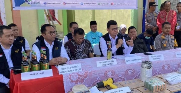 Kolaborasi Kuat Berantas Produsen Obat dan Kosmetik Ilegal di Riau