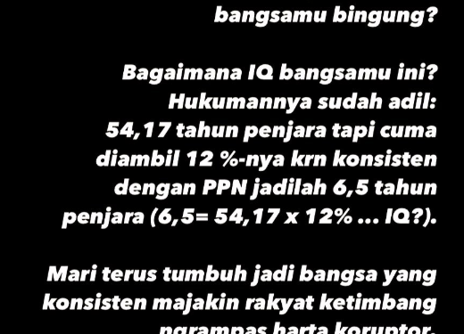 Vonis Harvey Moeis: Sujiwo Tejo Soroti Hukuman dan Kaitan dengan PPN 12 Persen