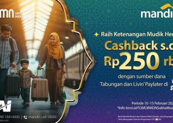 Cashback Rp250rb Tiket Mudik Kereta via Livin' Sukha