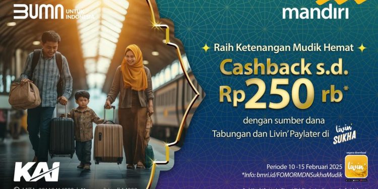 Cashback Rp250rb Tiket Mudik Kereta via Livin' Sukha